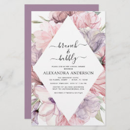 Lámina Brunch presupuestal y ducha de novias púrpura Boho