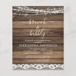 Lámina Brunch presupuestal y granja campestre rústica