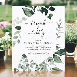 Lámina Brunch presupuestal y vegetación de ducha de novia