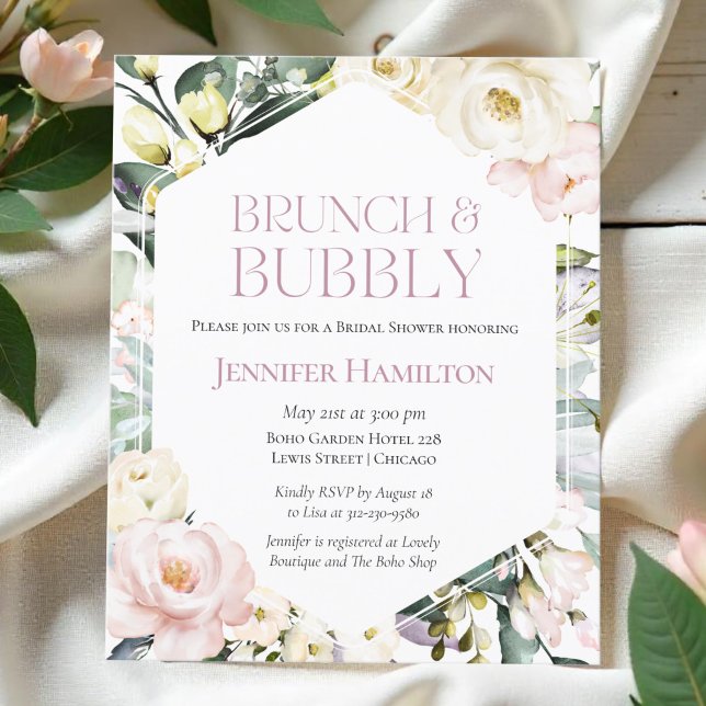 Lámina Brunch y Bubbly | Invitación a Bridal Shower (Subido por el creador)