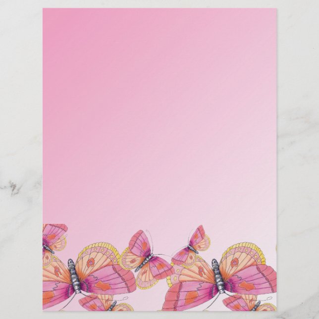 Lámina Bubblegum Butterflies (Anverso)