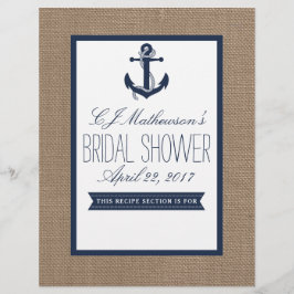 Lámina Buceador náutico de la marina divisor de la receta