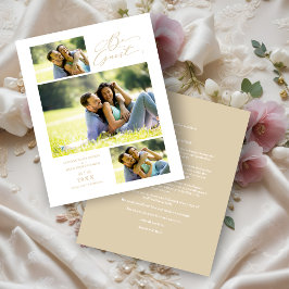 Lámina Budget 3 Photos Trendy Collage Wedding Minimalist