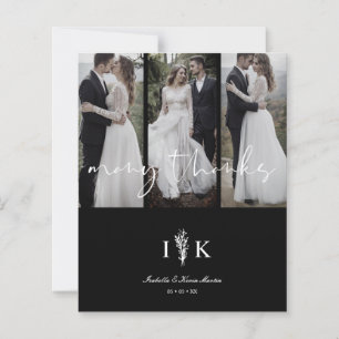 Lámina Budget 3 Wedding Photos Collage Many Thanks Quote