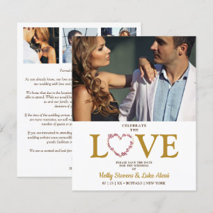 Lámina Budget 4 Photos Love QuoteTrendy Collage Wedding