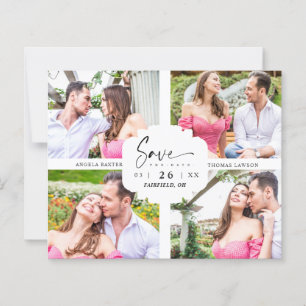 Lámina Budget 4 Photos Minimalist Modern Collage Wedding