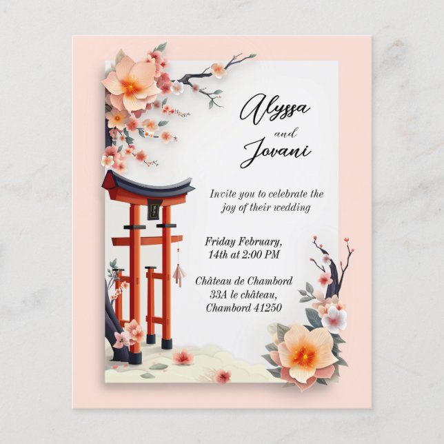 Lámina Budget A Love Blossoming Under the Cherry Trees (Anverso)