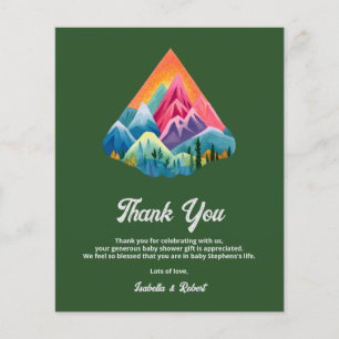 Lámina Budget Adventure espera Baby Shower Gracias