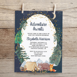 Lámina Budget Adventure espera el impulso de Baby Shower