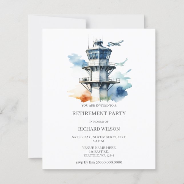 Lámina Budget Air Traffic Controller Retirement Party  (Anverso)