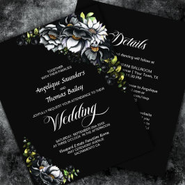 Lámina Budget All In One Moody Black Floral Wedding