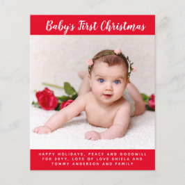 Lámina Budget Babys primera carta de fotos de Navidad