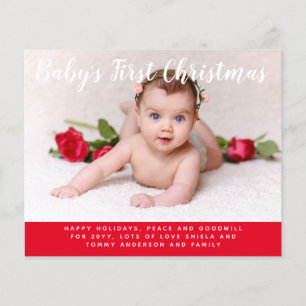 Lámina Budget Babys primera carta de fotos de Navidad