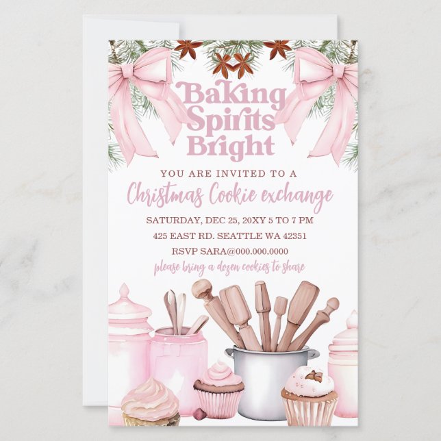 Lámina Budget Baking Spirits Bright Pink Cookie Exchange  (Anverso)