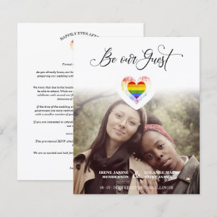 Lámina Budget Be our Guest Quote Pride Rainbow Heart LGBT