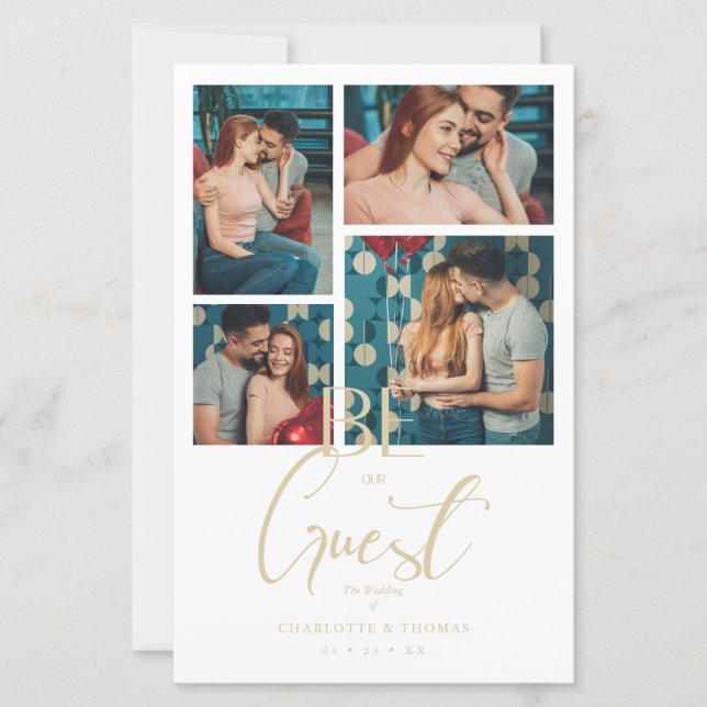 Lámina Budget Be our Guest Quote White Fancy Wedding (Anverso)