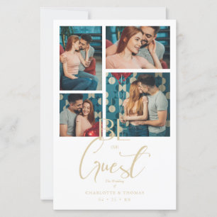 Lámina Budget Be our Guest Quote White Fancy Wedding