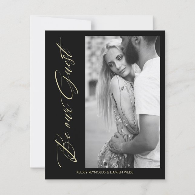 Lámina Budget Be Our Guest Script Photo Wedding Wimshical (Anverso)