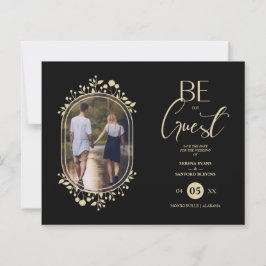 Lámina Budget Be our Guest Wedding Floral Frame Photo