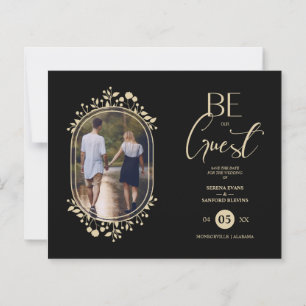 Lámina Budget Be our Guest Wedding Floral Frame Photo