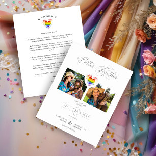 Lámina Budget Better Together Pride Rainbow LGBT Heart  