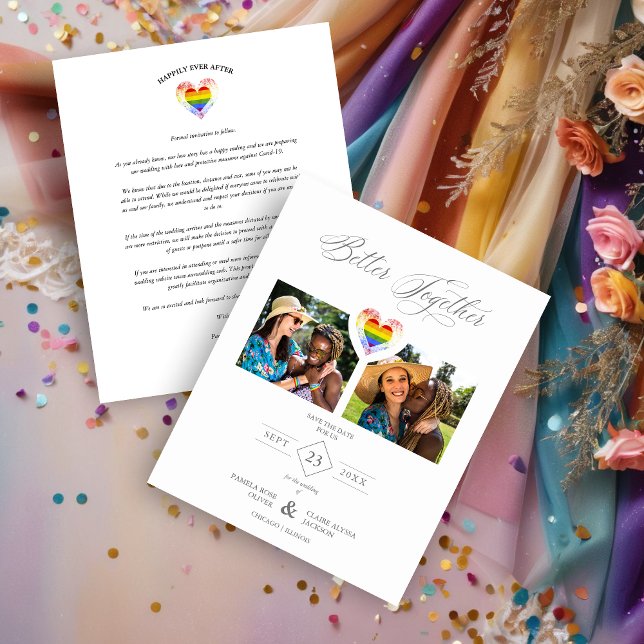 Lámina Budget Better Together Pride Rainbow LGBT Heart   (Subido por el creador)
