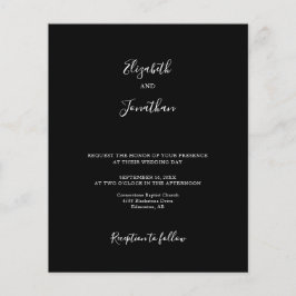 Lámina Budget Black Wedding Modern Chic Minimalist Simple