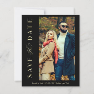 Lámina Budget Black Wedding Photo Wimshical Script