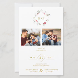 Lámina Budget Botanical Initials Floral Anagram 2 Photos