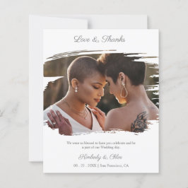 Lámina Budget Brushstroke Effect LGBT Wedding Photo