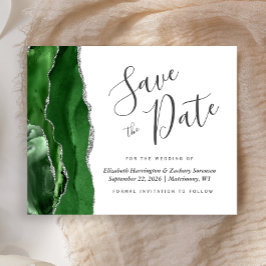 Lámina Budget Cazador Verde Plata Ágata Save the Date