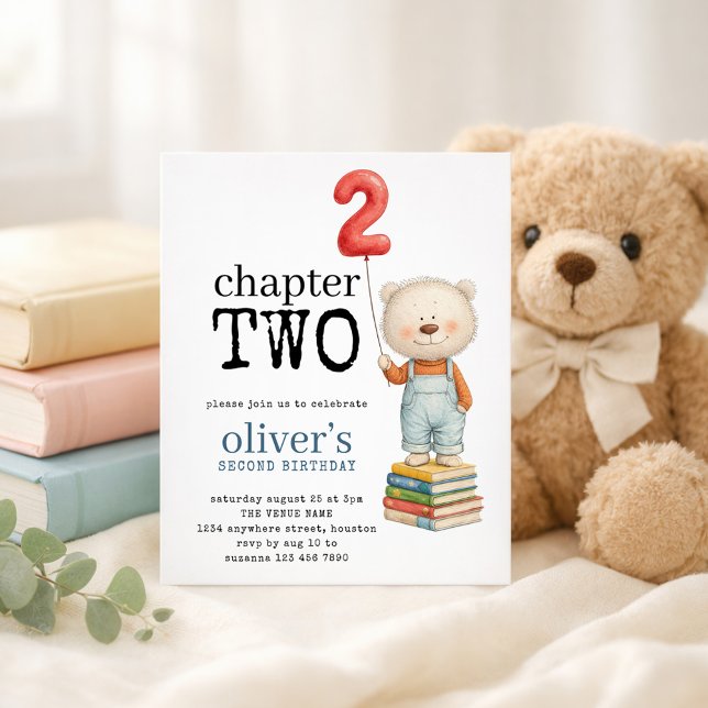 Lámina Budget Chapter Two Bear Book Boy 2nd Birthday (Subido por el creador)