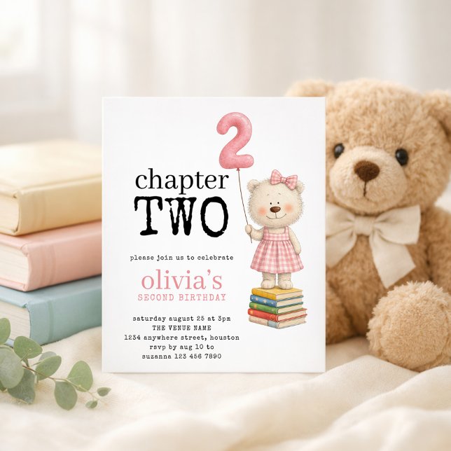 Lámina Budget Chapter Two Bear Book Girl 2nd Birthday (Subido por el creador)