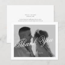 BUDGET Classic Elegant Script Photo Wedding