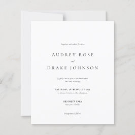 Lámina BUDGET Clean Modern Black and White Wedding