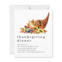Budget Cornucopia Sunflower Thanksending Invite