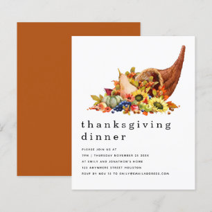 Lámina Budget Cornucopia Sunflower Thanksending Invite