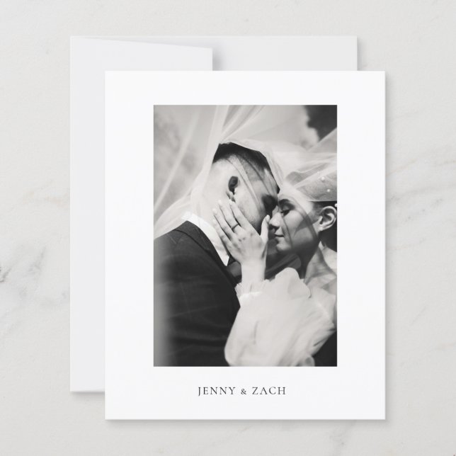 Lámina Budget Elegant Modern Script Wedding (Anverso)