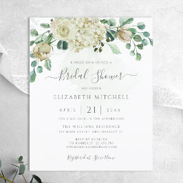 Lámina Budget Eucalyptus Floral Bridal Shower Invitation