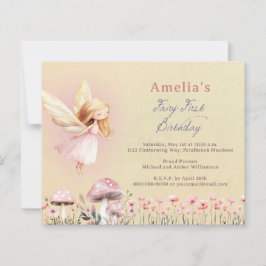 Lámina Budget Fairy First Theme Girl's 1st Birthday Party