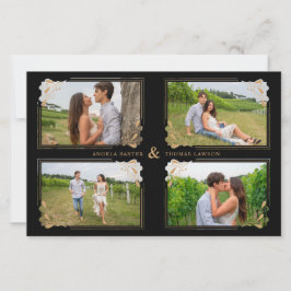 Lámina Budget Fancy Golden Minimalist Branches 4 Photos