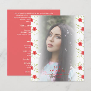 Lámina Budget Floral Garland Quinceañera Sophisticated 