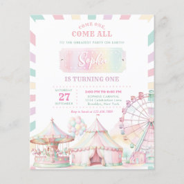Lámina BUDGET Girly Pastel de color Carnaval Circo Cumple