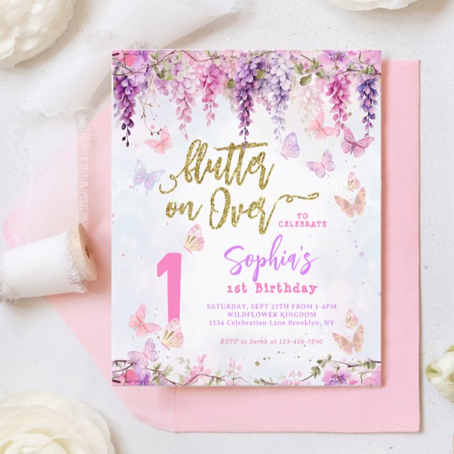 Lámina BUDGET Girly Wisteria Bodega de oro Niños cumpleañ (Subido por el creador)