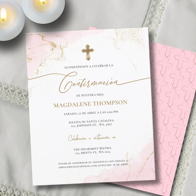 Lámina Budget Gold Cross Girl Confirmation Confirmacion (Subido por el creador)