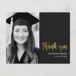 Lámina BUDGET Gold Script Moderno Photo Grad Gracias