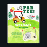 Lámina BUDGET Golf Par-tee Swing By Boy Kids Cumpleaños<br><div class="desc">Golf Par-tee Swing By Boy Kids Invitación al cumpleaños</div>