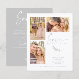 Lámina Budget Grey Trendy Branches Wedding 3 Photos