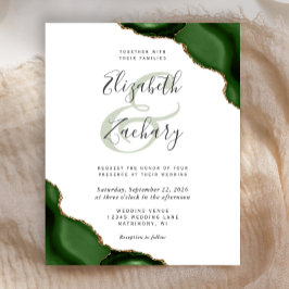 Lámina Budget Hunter Green Agate Corners Wedding