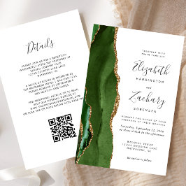 Lámina Budget Hunter Green QR Code Wedding
